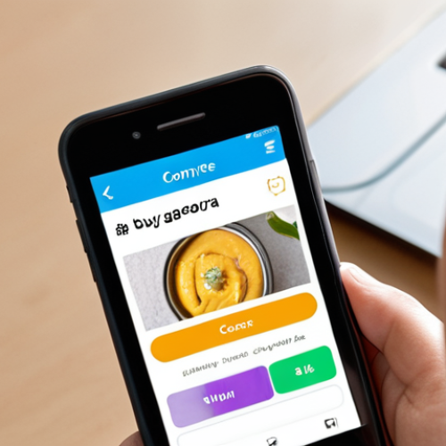 **

A close-up shot of a smartphone screen. The screen displays a brightly colored button with the microcopy "Compre Agora" (Buy Now). Below the button, a smiling user is shown making a purchase. The overall feel is positive and encouraging, highlighting the impact of effective microcopy on conversions.

**