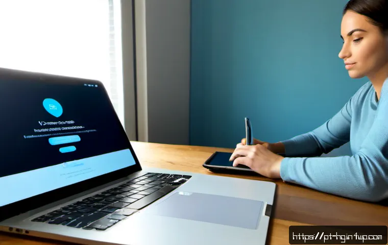 Home 17 UX 라이팅에서의 데이터 보호 및 보안 고려사항 - Photorealistic cybersecurity-focused UX writing workspace in Portugal, a Portuguese female content d...